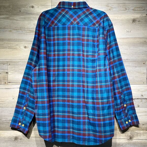 Duluth Trading Shirt Iron Mountain Oxford Men’s XL Relaxed Fit Plaid Button Down - Picture 2 of 9